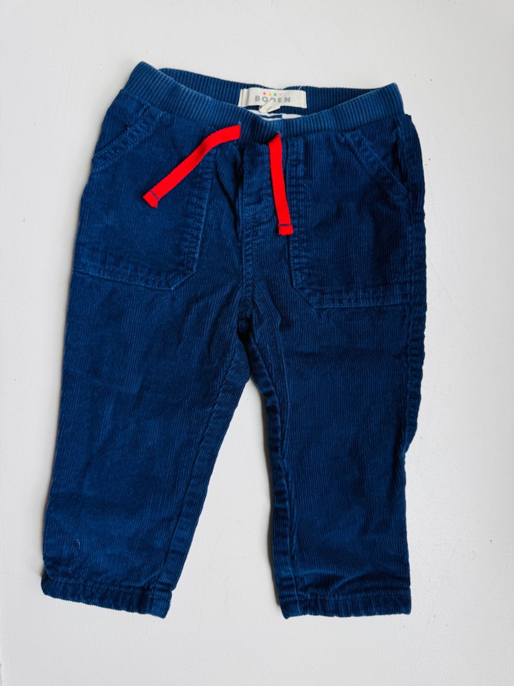 Baby Boden Navy Corduroy Lines Pants 12-18M